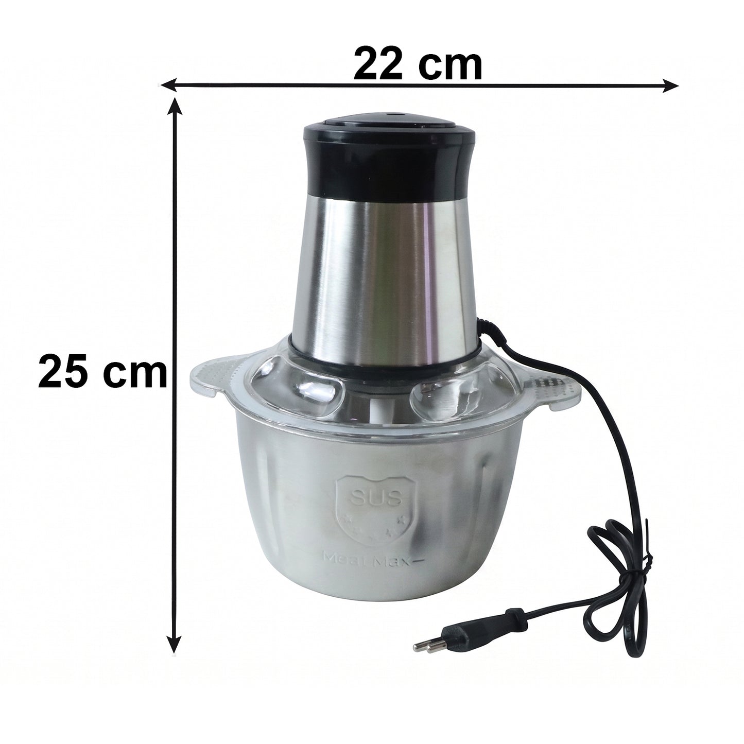 Electric Ss Food Processor 2 Litre Vegetable Chopper Mixer Grinder (1 Pc)