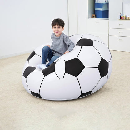 Inflatable Soccer Ball Lounge Chair  Fun  Comfortable For Kids