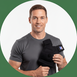Portrait of Mark Henderson, a fit man with a confident smile, against a clean white background.