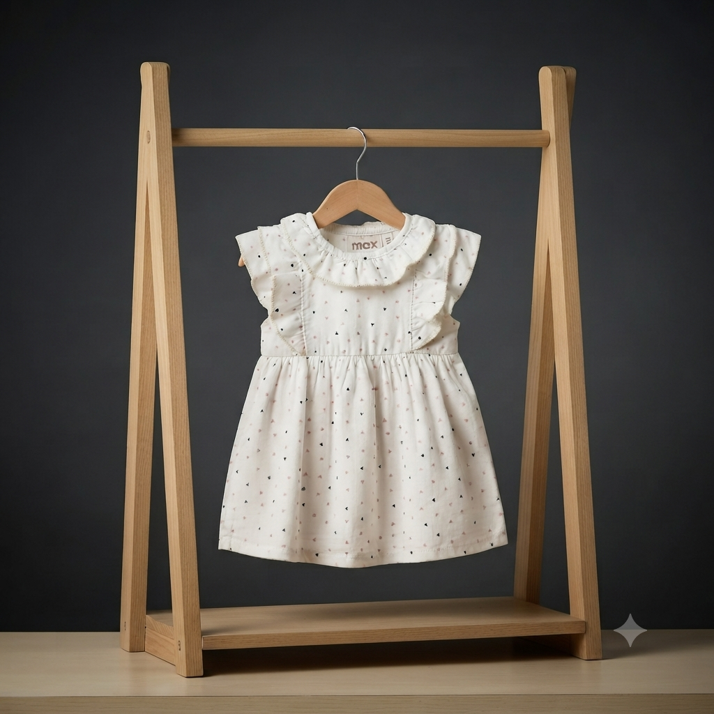 Max white linen frock