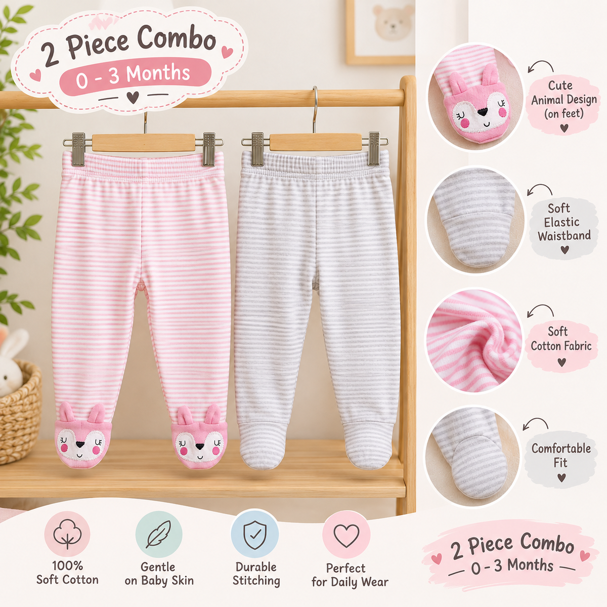 Footed pant cute Designs