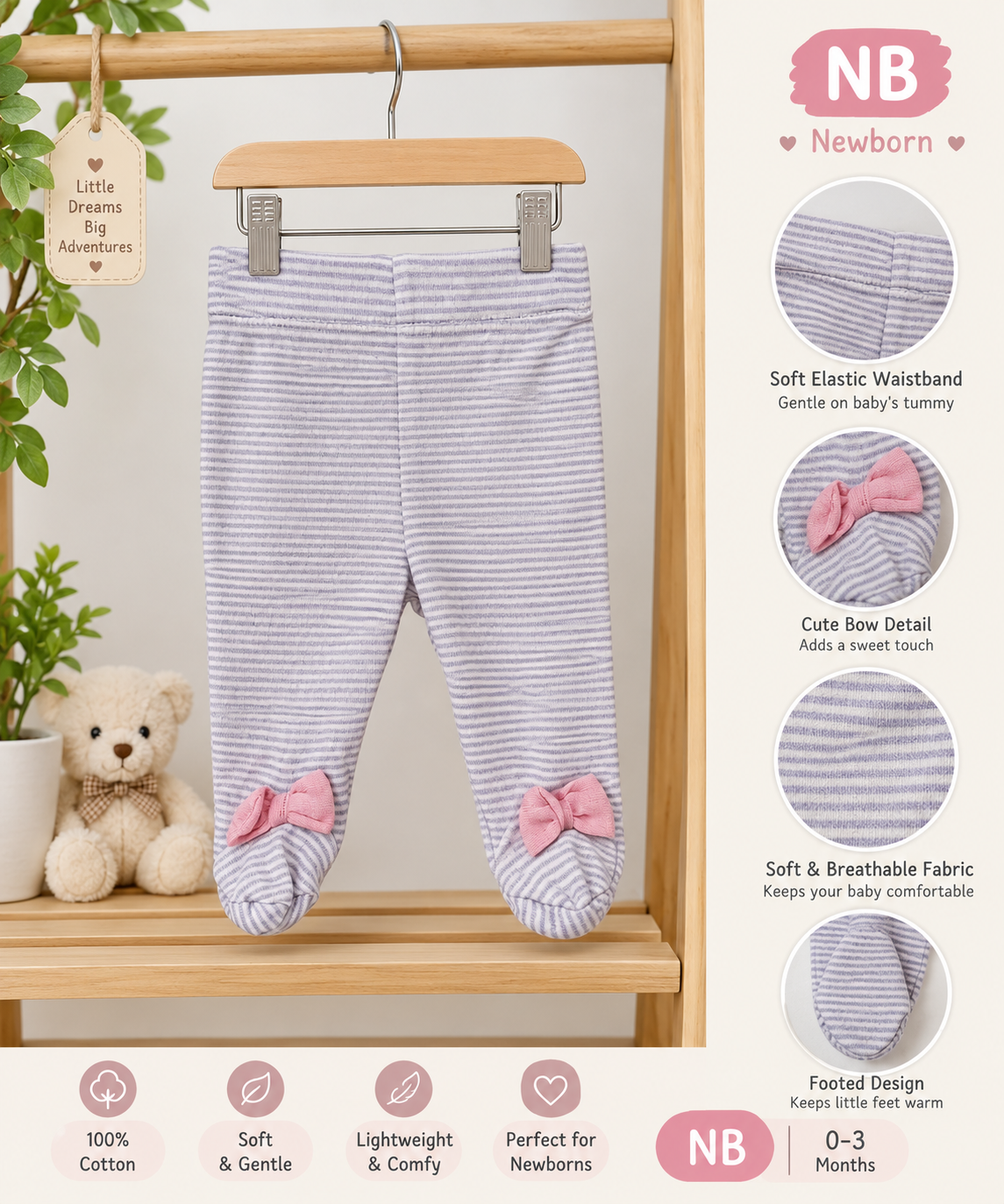 Footed pant 0-3
