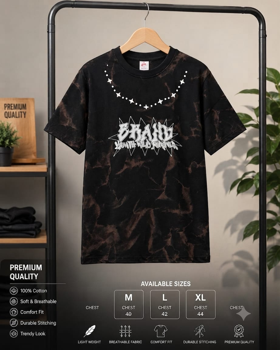 BRAND Men's T-shirt 100% cotton fabric