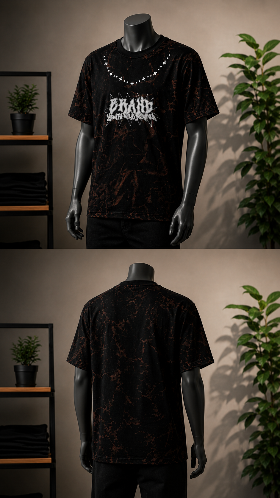 BRAND Men's T-shirt 100% cotton fabric