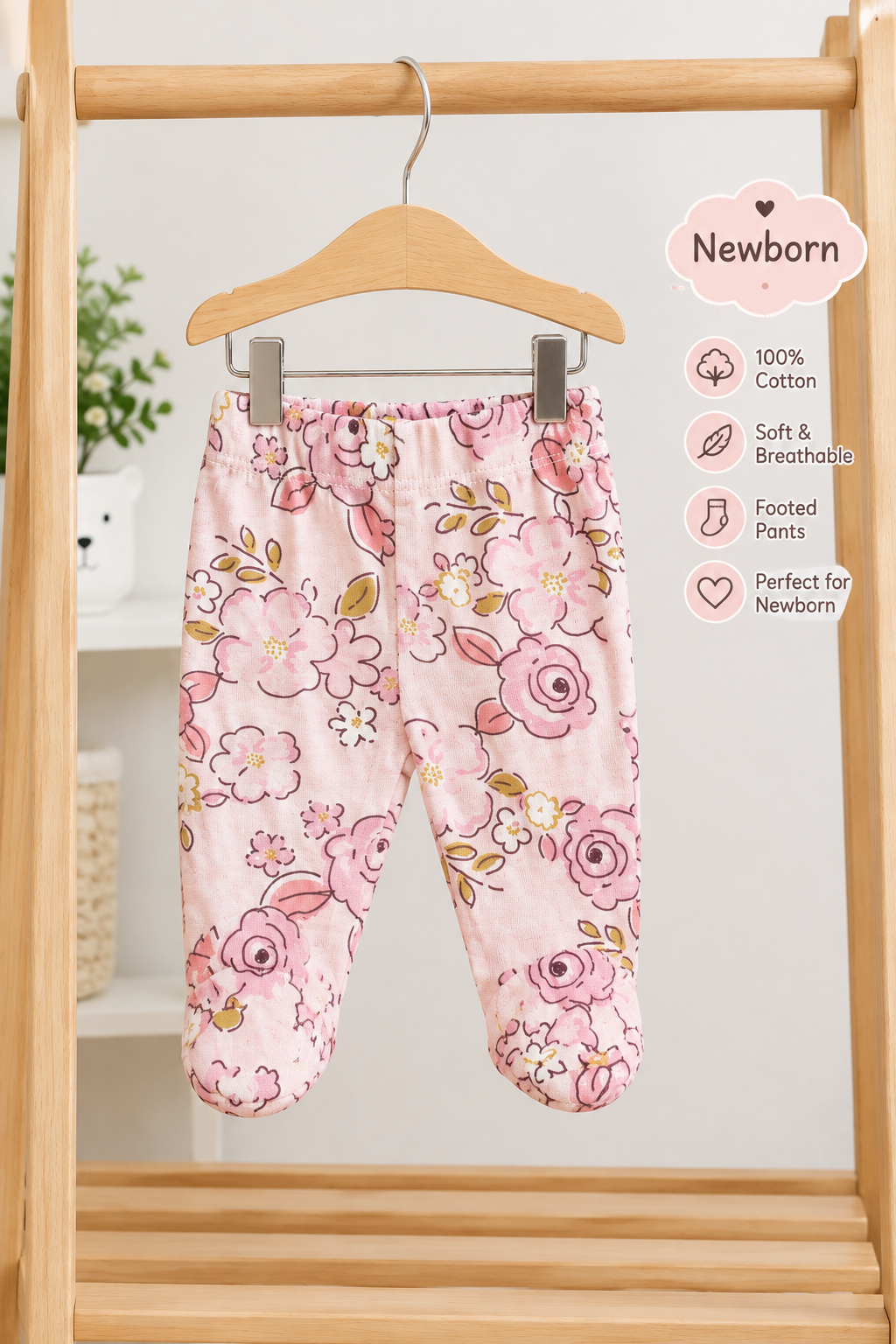 Pink footed pant Newborn