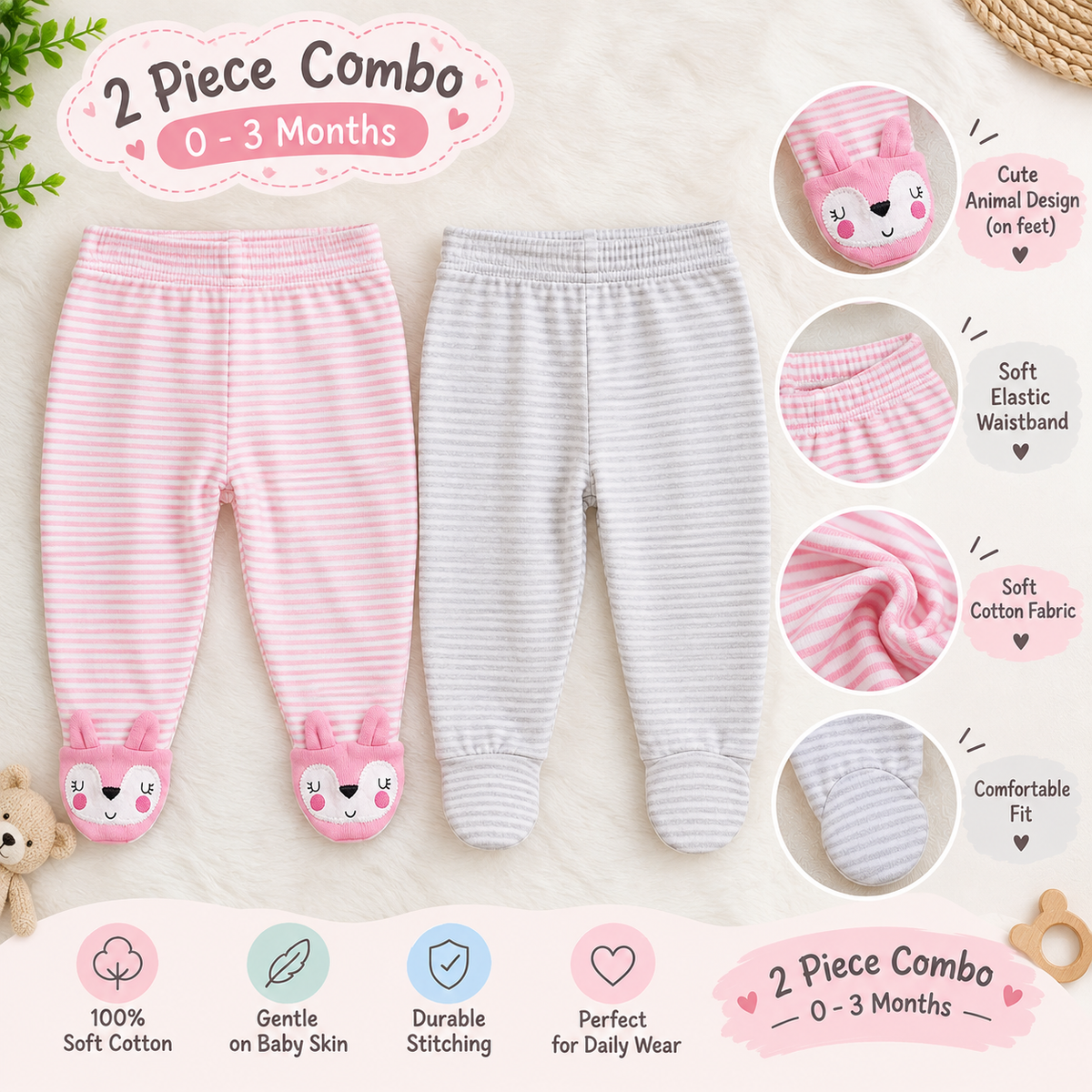 Footed pant cute Designs